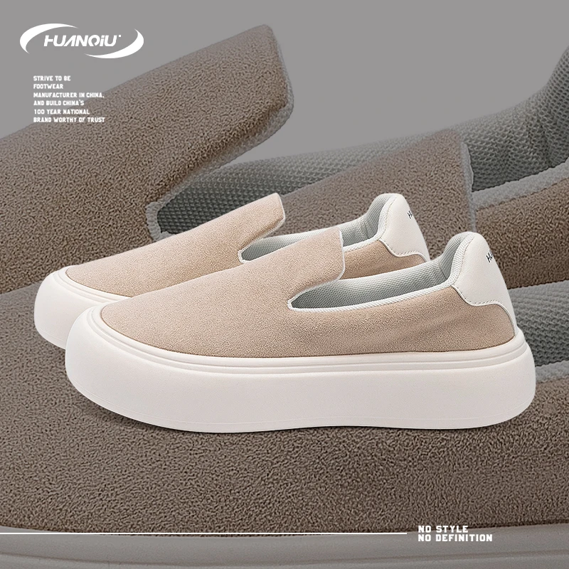HUANQIU/环球舒适百搭男鞋2025夏季新款轻便软面耐磨简约休闲鞋男