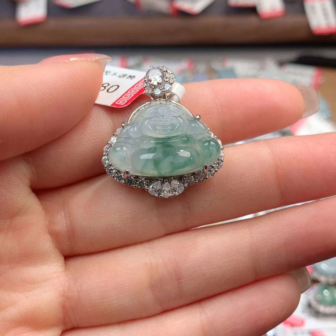 翡翠挂件未镶嵌佛