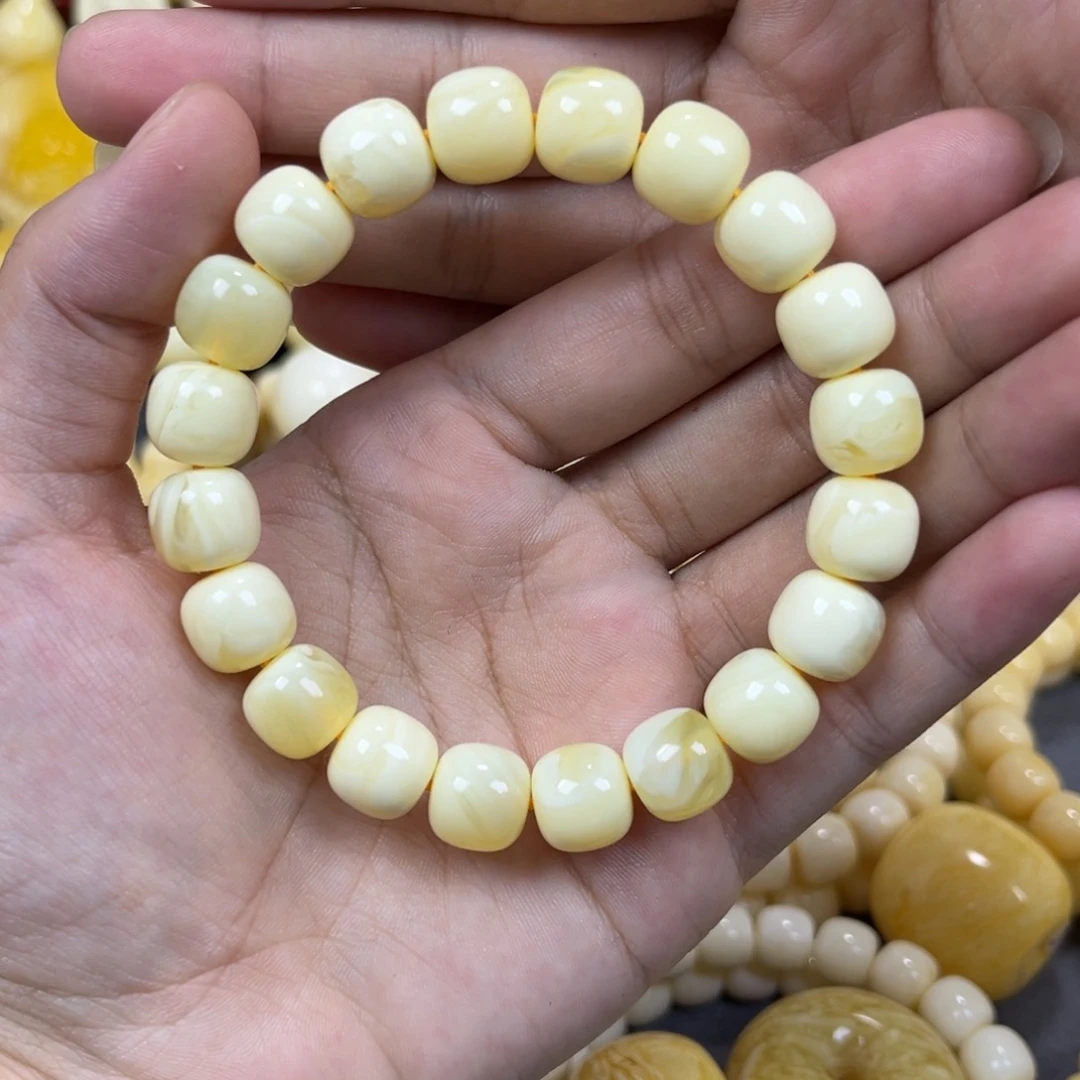 琥珀未镶嵌手串同料老邢手串11mm