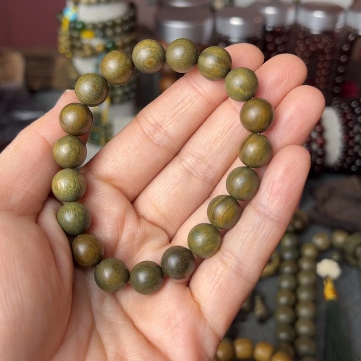 木绿檀木手串10单圈手串