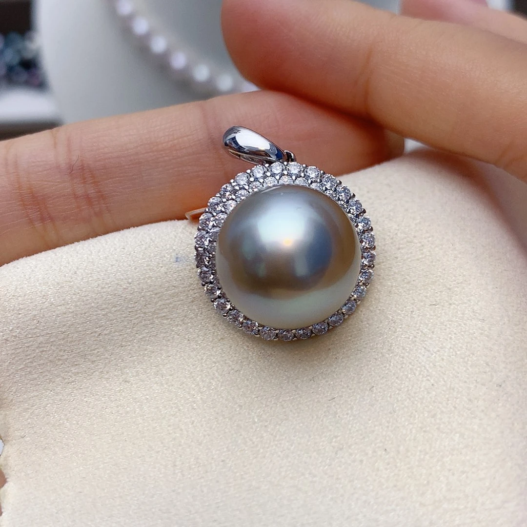 银S925镶嵌海水珍珠颈饰W53