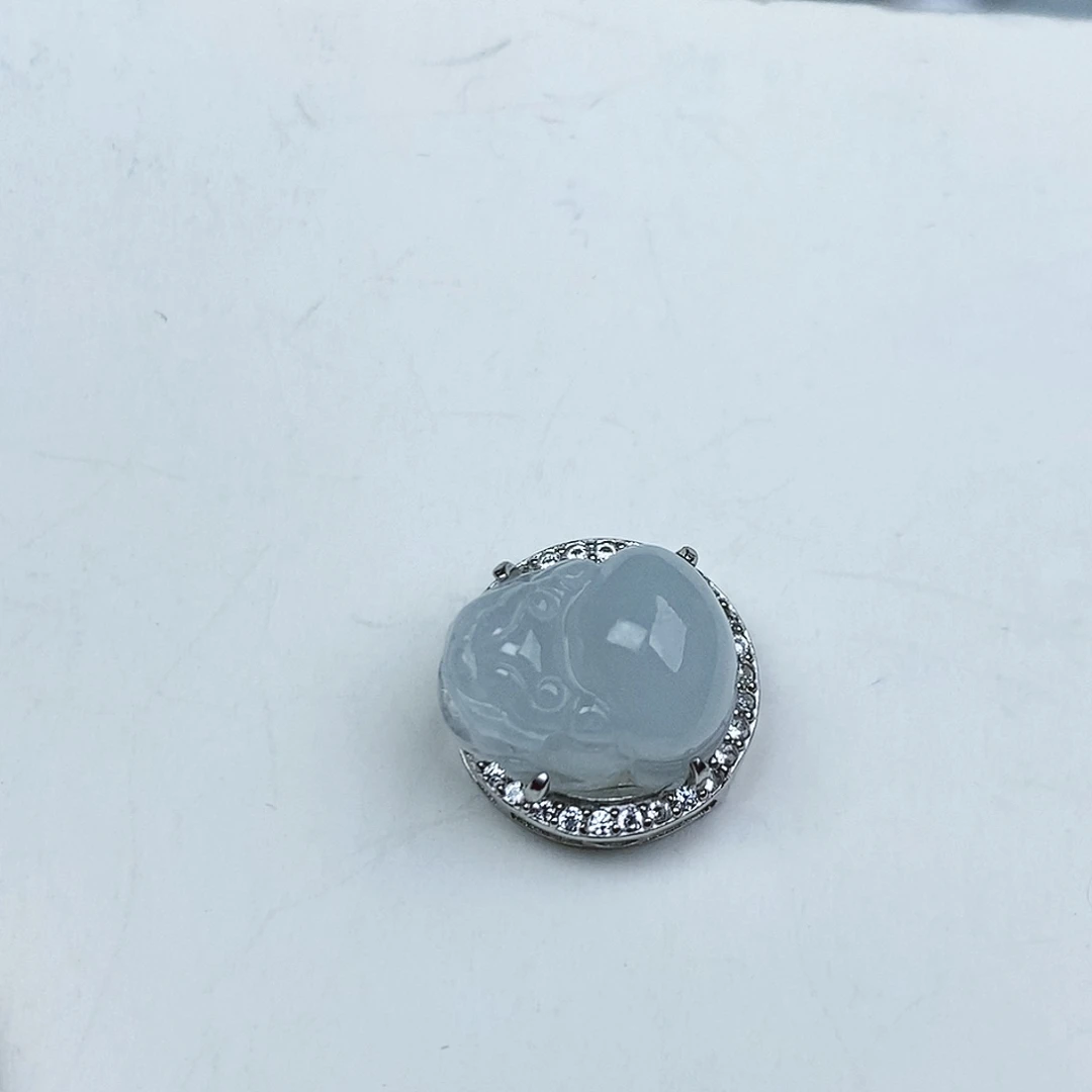 翡翠颈饰银S925镶嵌貔貅