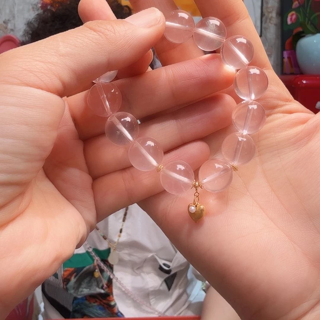 水晶吊坠(不含链)18K金镶嵌手串