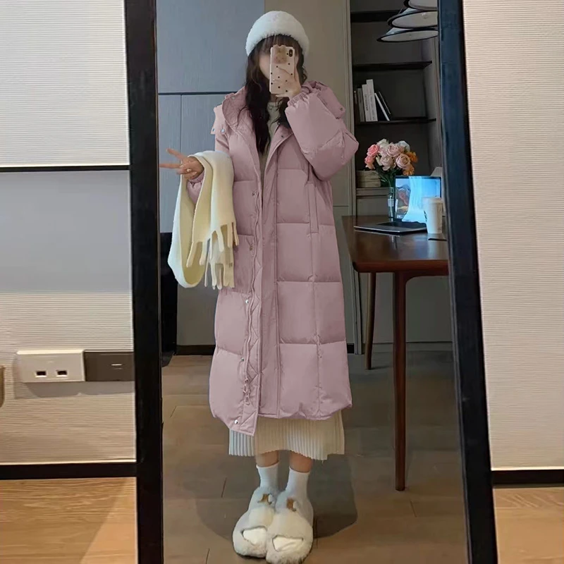 2024爆款fufu新款棉衣冬季外套长款棉袄中戏气质加厚过膝棉服时尚