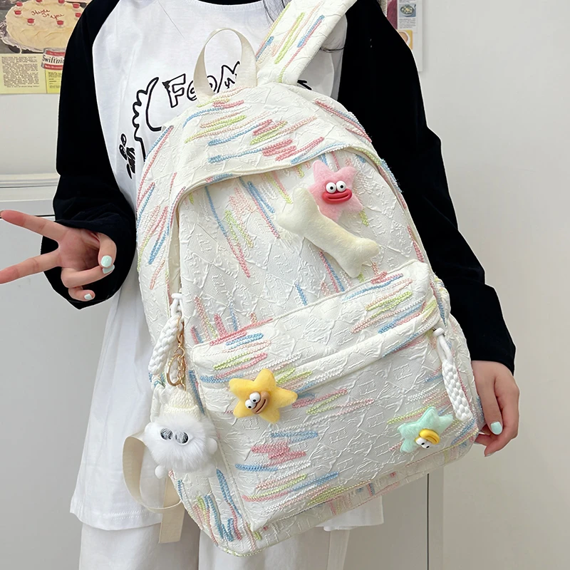 书包初中生女生ins风小众 高颜值设计感高中生双肩包女大学生背包