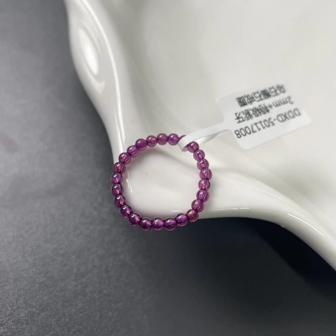 2mm+特级紫牙乌石榴石戒圈