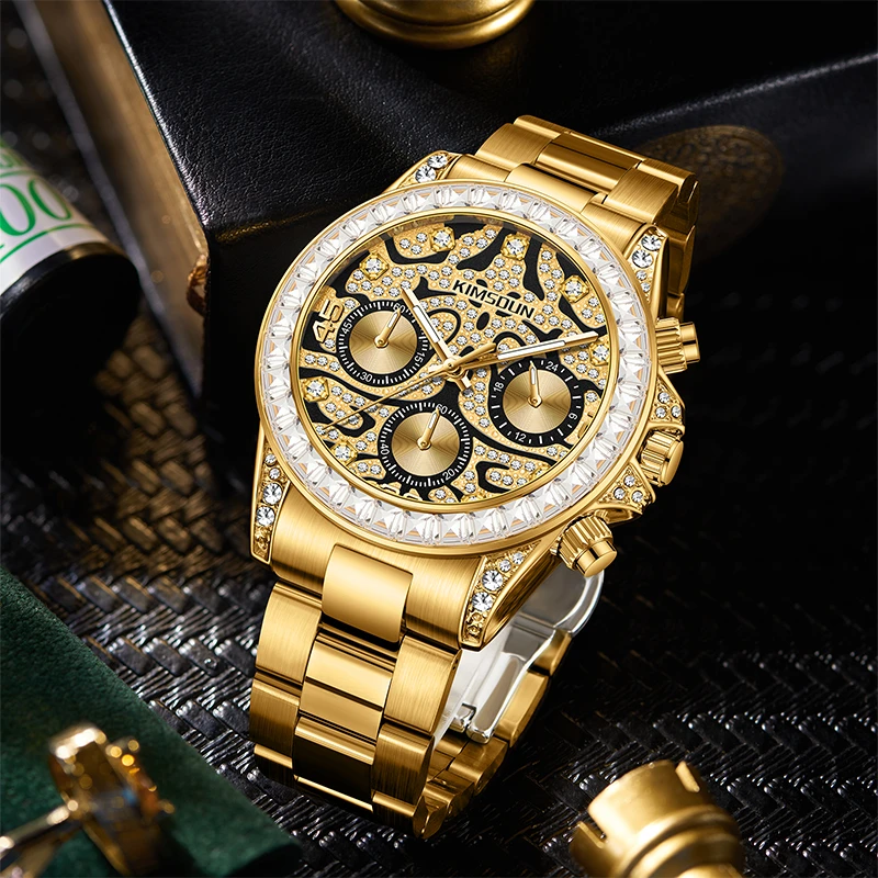 【云仓专柜】老虎迪品牌腕表高档时尚百搭多功能奢男士手表K-1834B