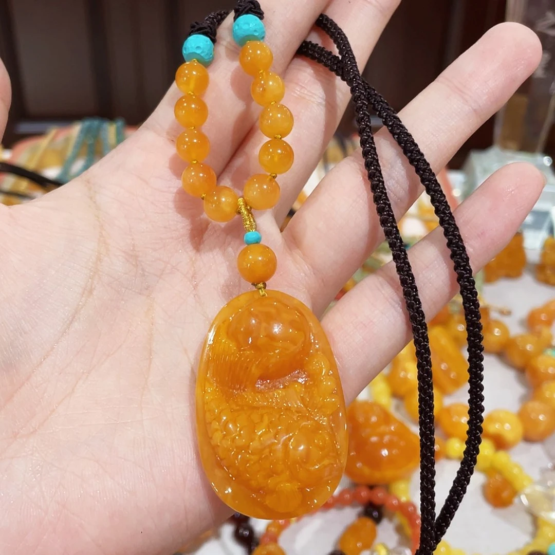 未镶嵌蜜蜡手链手串