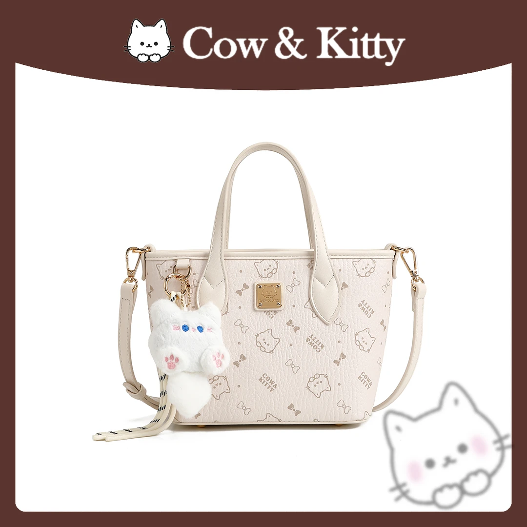CowKitty/~青春女士菜篮子手提单肩斜挎包8001杏白