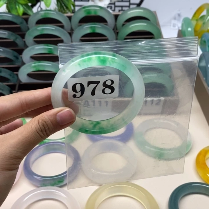 查罗石合金手镯(开口镯)时尚飘花正圈978