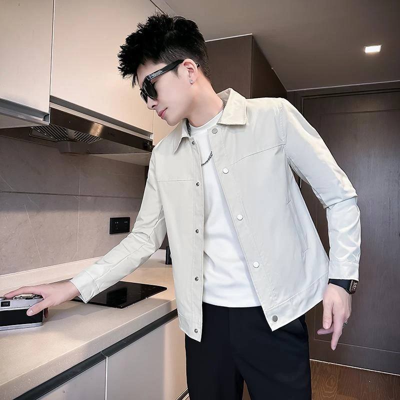 【澳门专柜正品】男士爆款纯色外套百搭潮流夹克休闲痞帅男装上衣