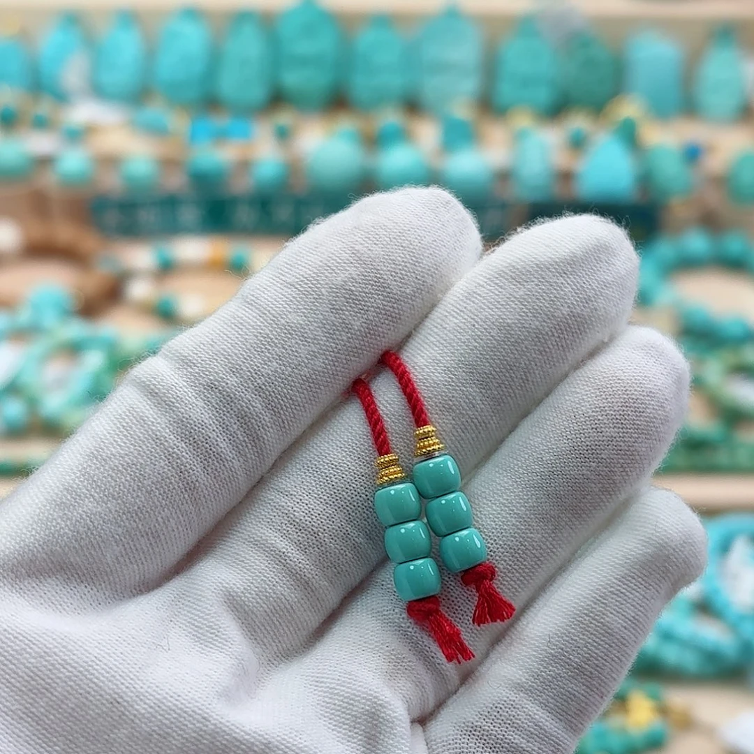 绿松石18K金镶嵌珠宝奇石