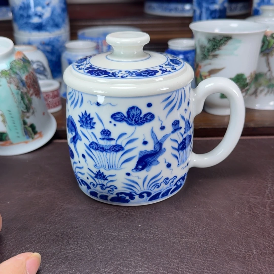 心***香瓷片当代景德镇陶瓷手绘茶具
