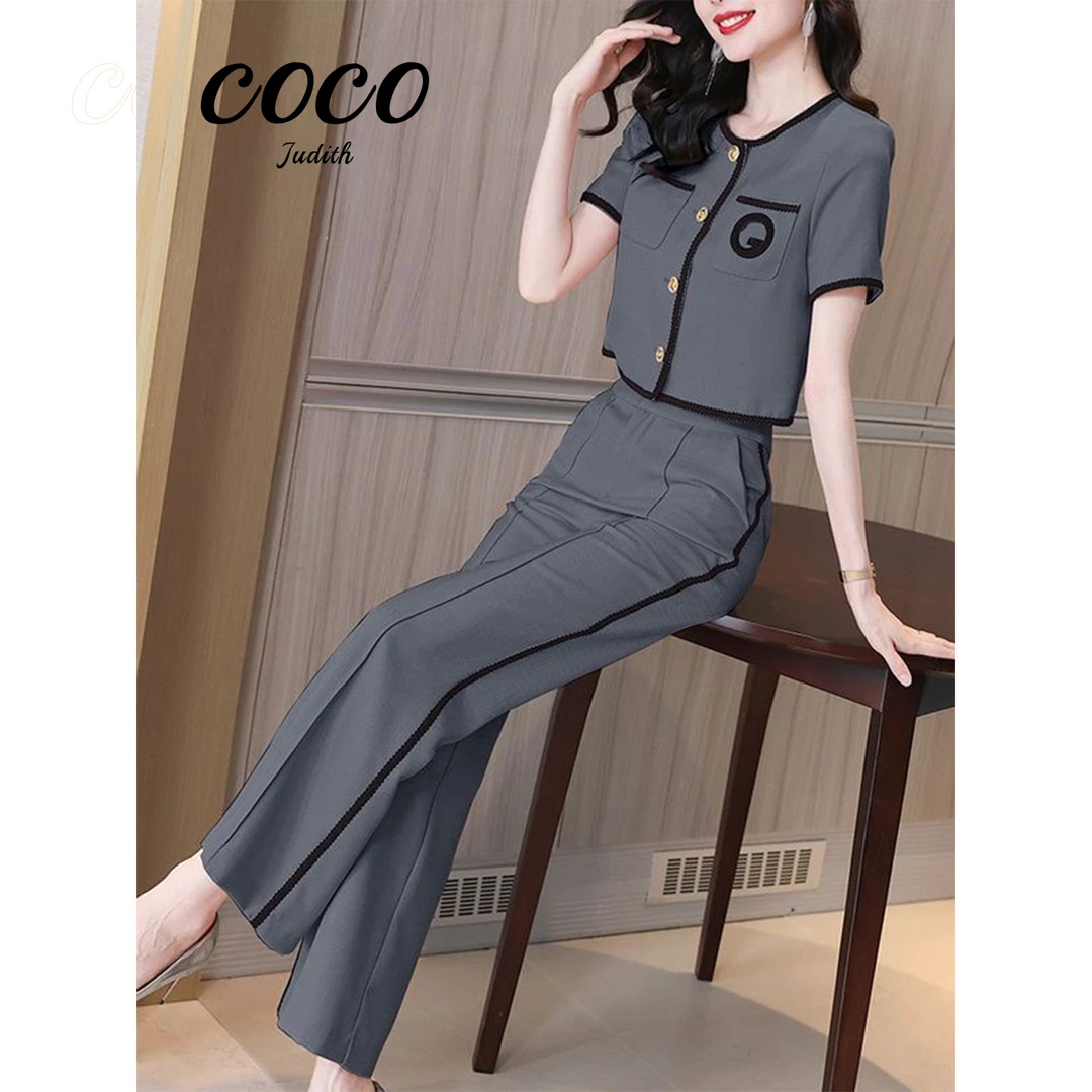 【RG6769】2025年新款显瘦气质小个子百搭时尚夏季简约休闲套装