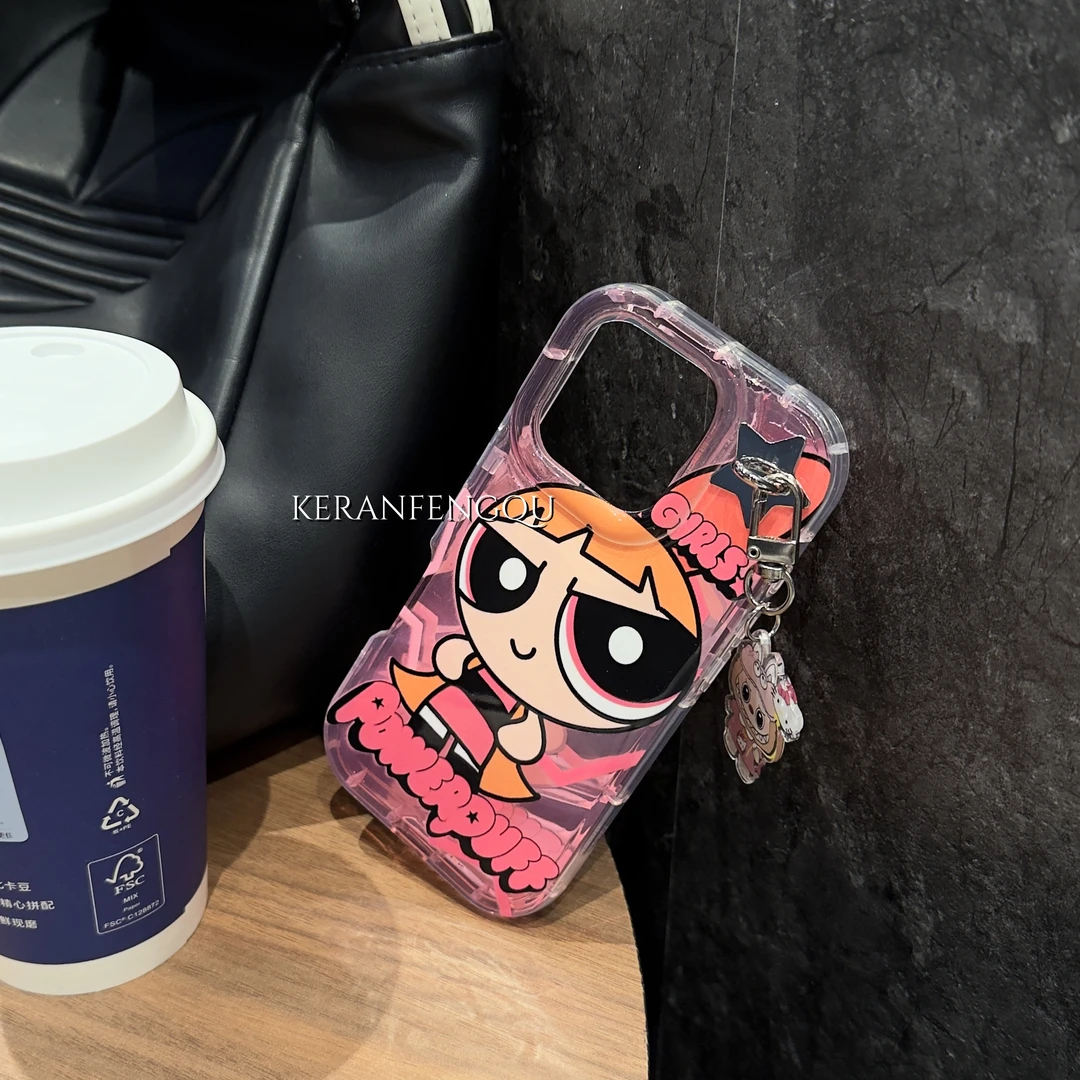 飞天小女警风格适用于苹果16PRO/15MAX/14的防摔新款手机壳全包