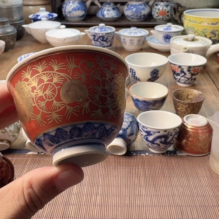 青花瓷器杯子茶具