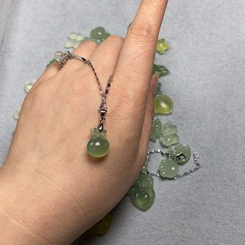 【闪购商品】蛇纹石玉未镶嵌挂件耳饰耳环项链平****生