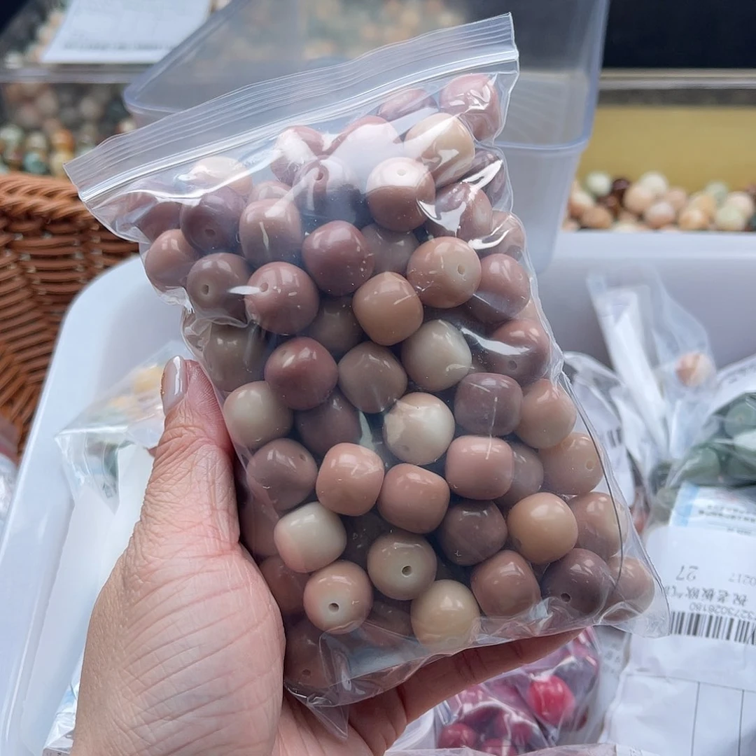 白玉菩提吊坠A/14mm/80颗锅底