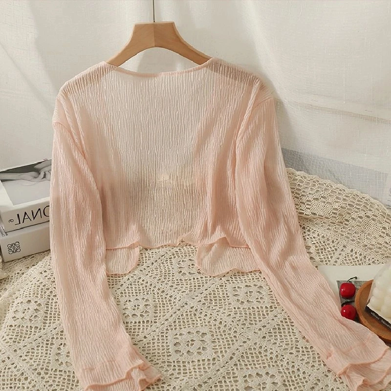 2025新款防晒开衫女夏季薄款小披肩配吊带裙外搭短款外套百搭上衣