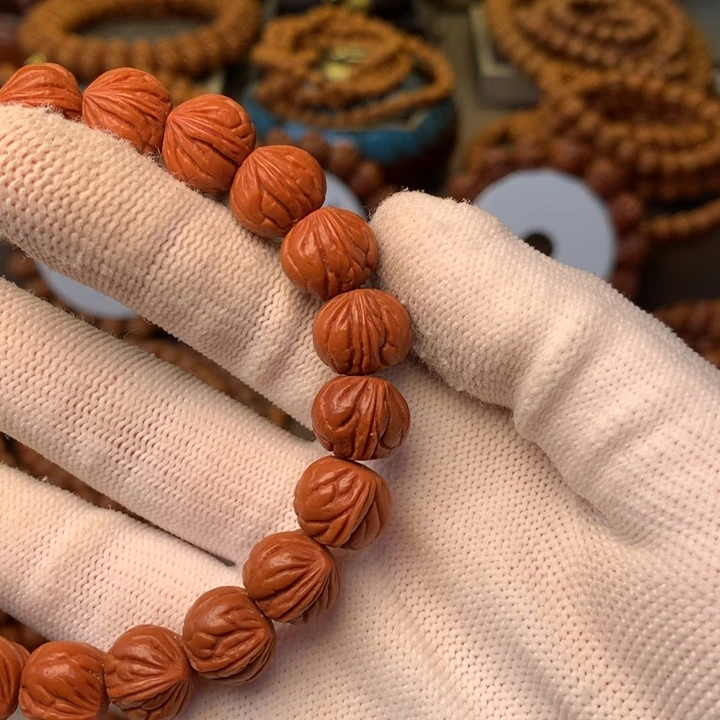 桃核手串秦岭龙纹