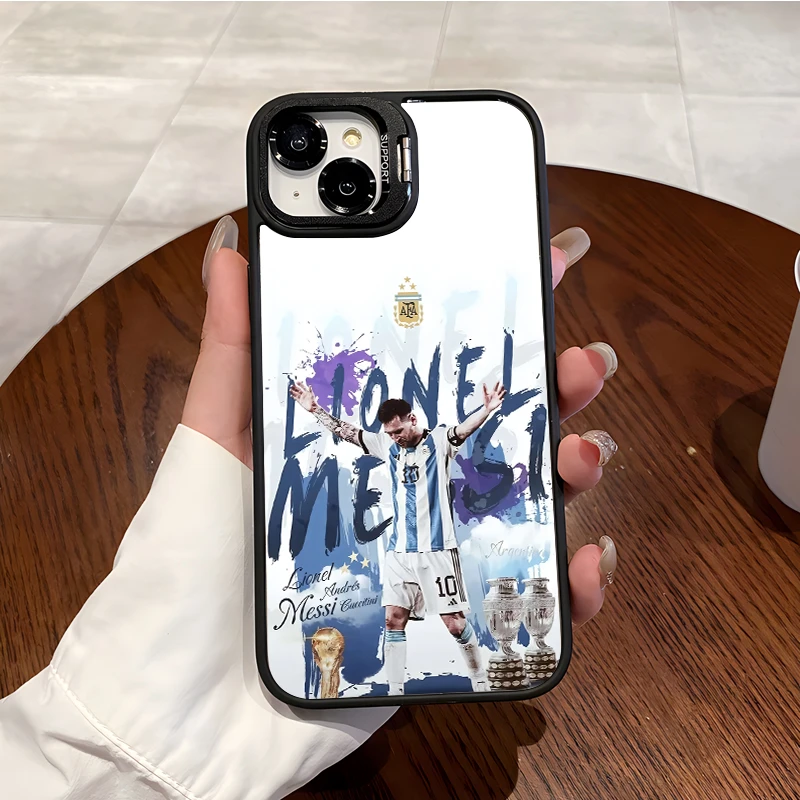 磁吸支架梅西16苹果15promax手机壳iphone14plus硬13三星S24+男11