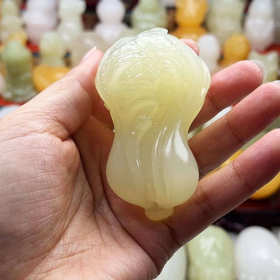 麦***琪石材白菜收吧摆件