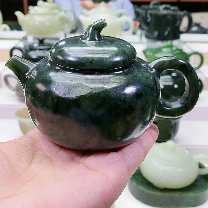 未镶嵌和田玉挂件茶壶190m l