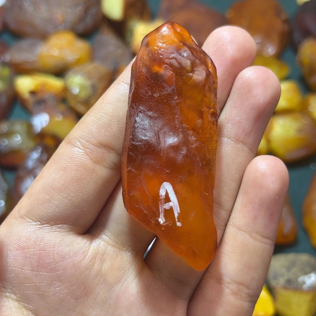 小***子定制琥珀未镶嵌全皮手把