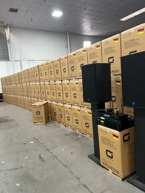 （未使用）德国之声12寸专业音响四件套加点歌机唱无界，不包邮