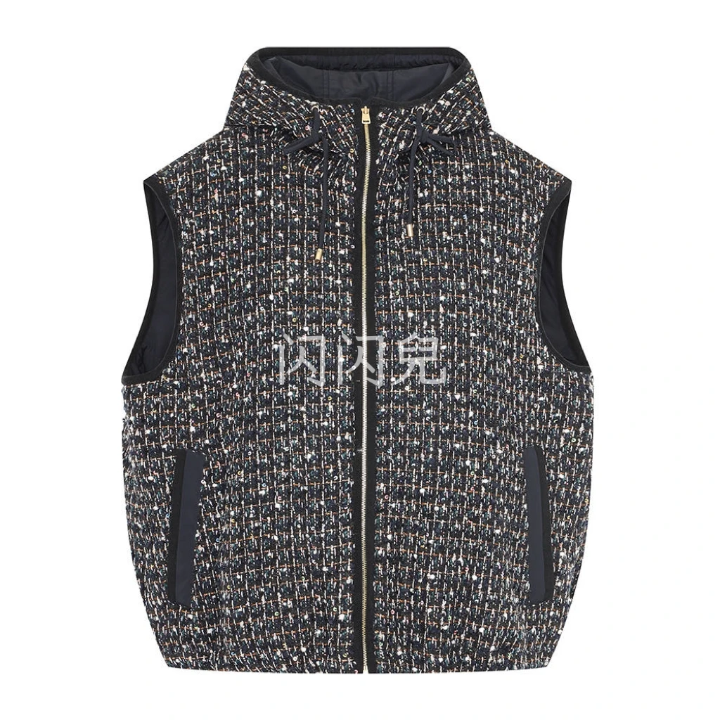 闪闪兒 元 25年新 韩国贵牌 M*OE小香风连帽马甲2345