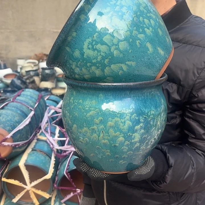 红陶雪花两个口径20*18