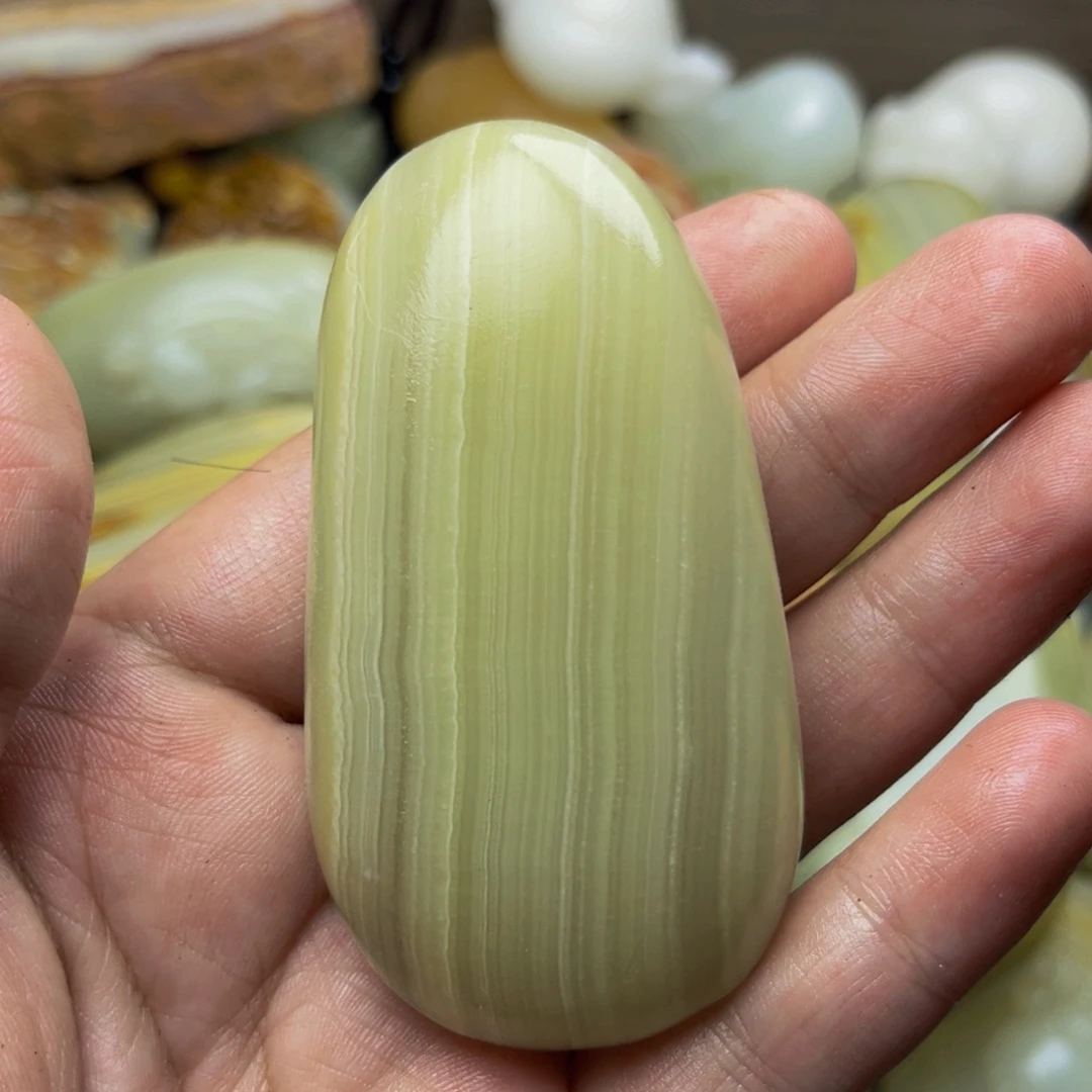 石材方解石手把件