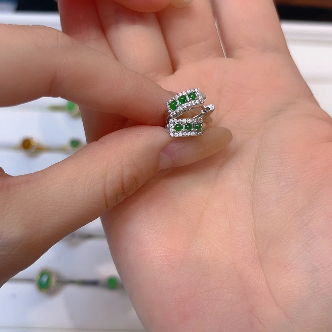 翡翠戒指银S925镶嵌我