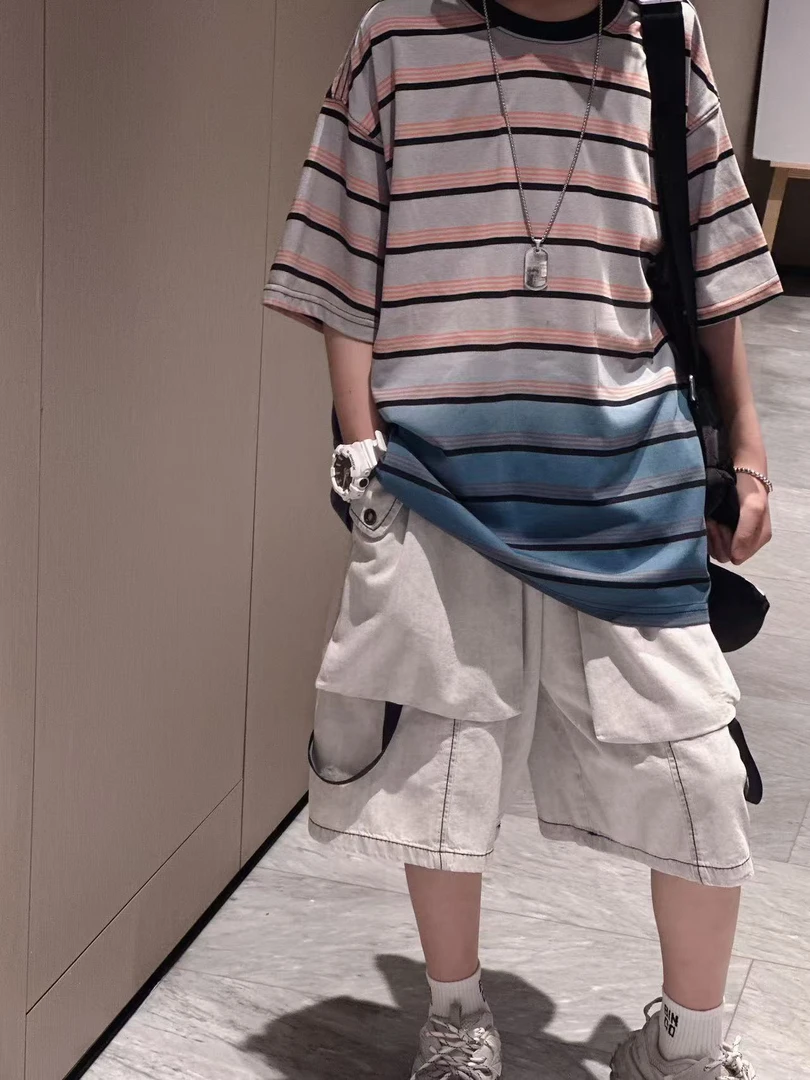 【蜡小新】【白灰】超软的面料 夏季薄款五分牛仔，模特穿150