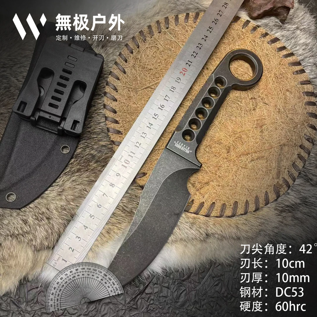【大氪雷犀】DC53 高硬度 露营户外刀 便携 合规 男人玩具 排障