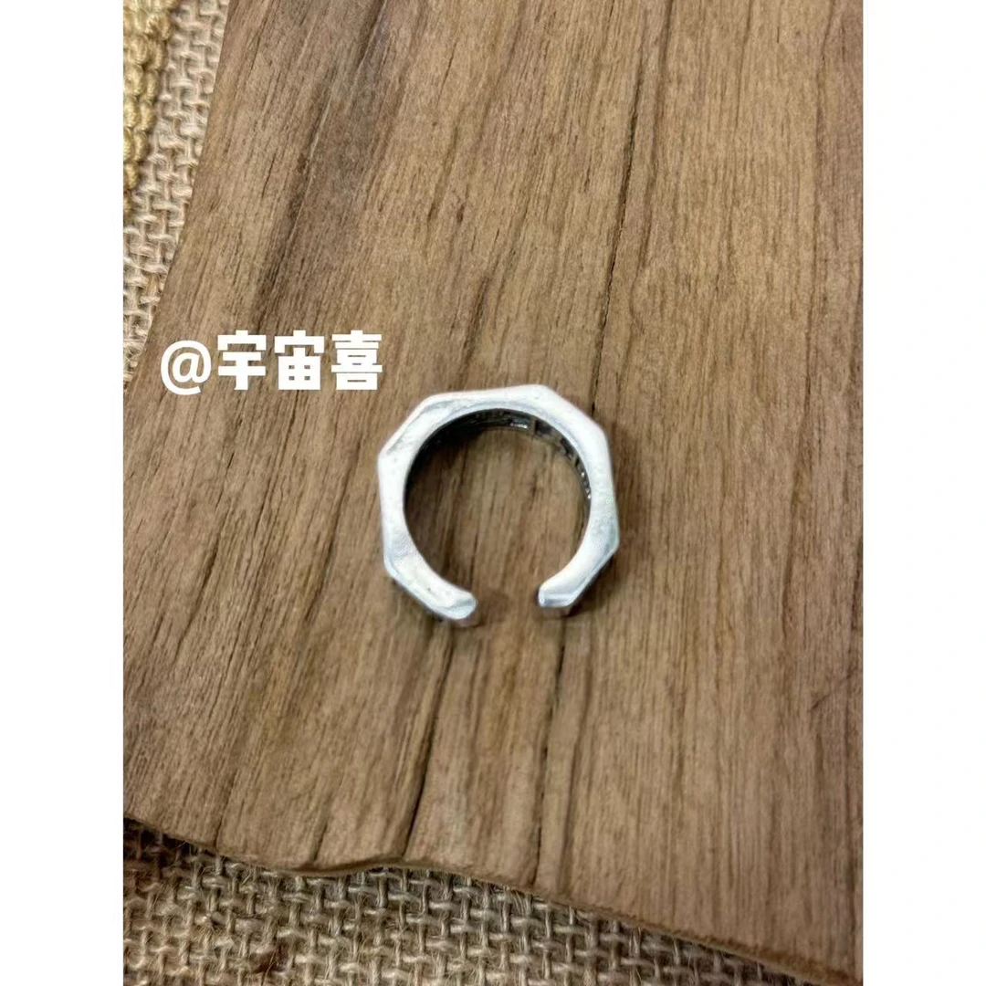 铜合金戒指 K3-039螺丝骷髅活口刻印戒指