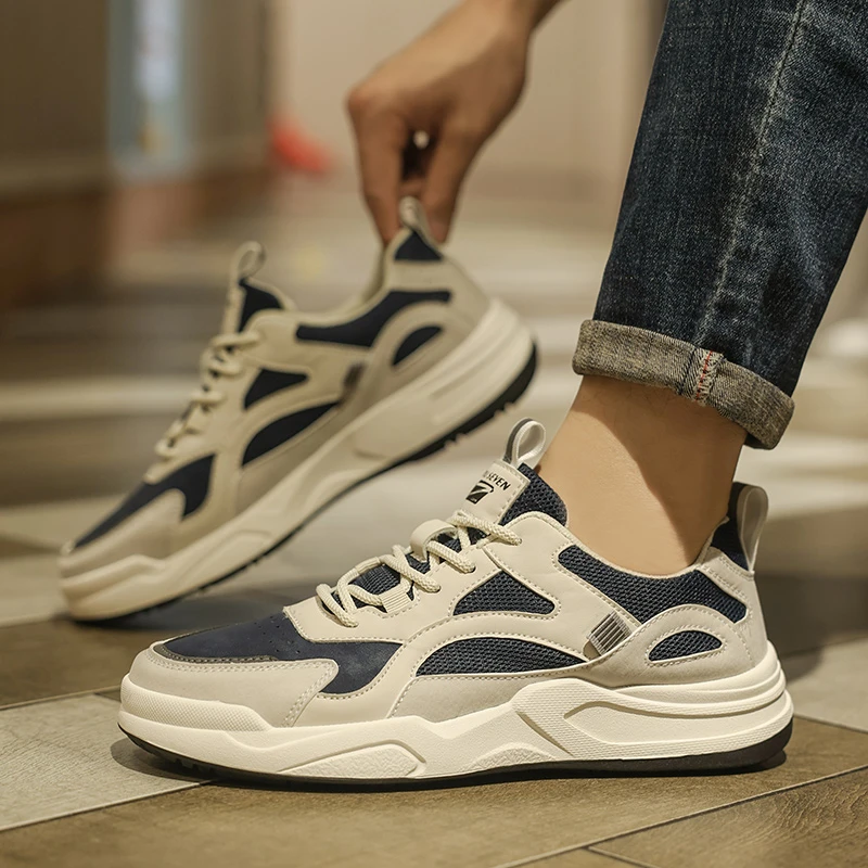 2025夏季新款男鞋网布透气阿甘鞋跑步运动鞋软底防滑老爹休闲鞋男