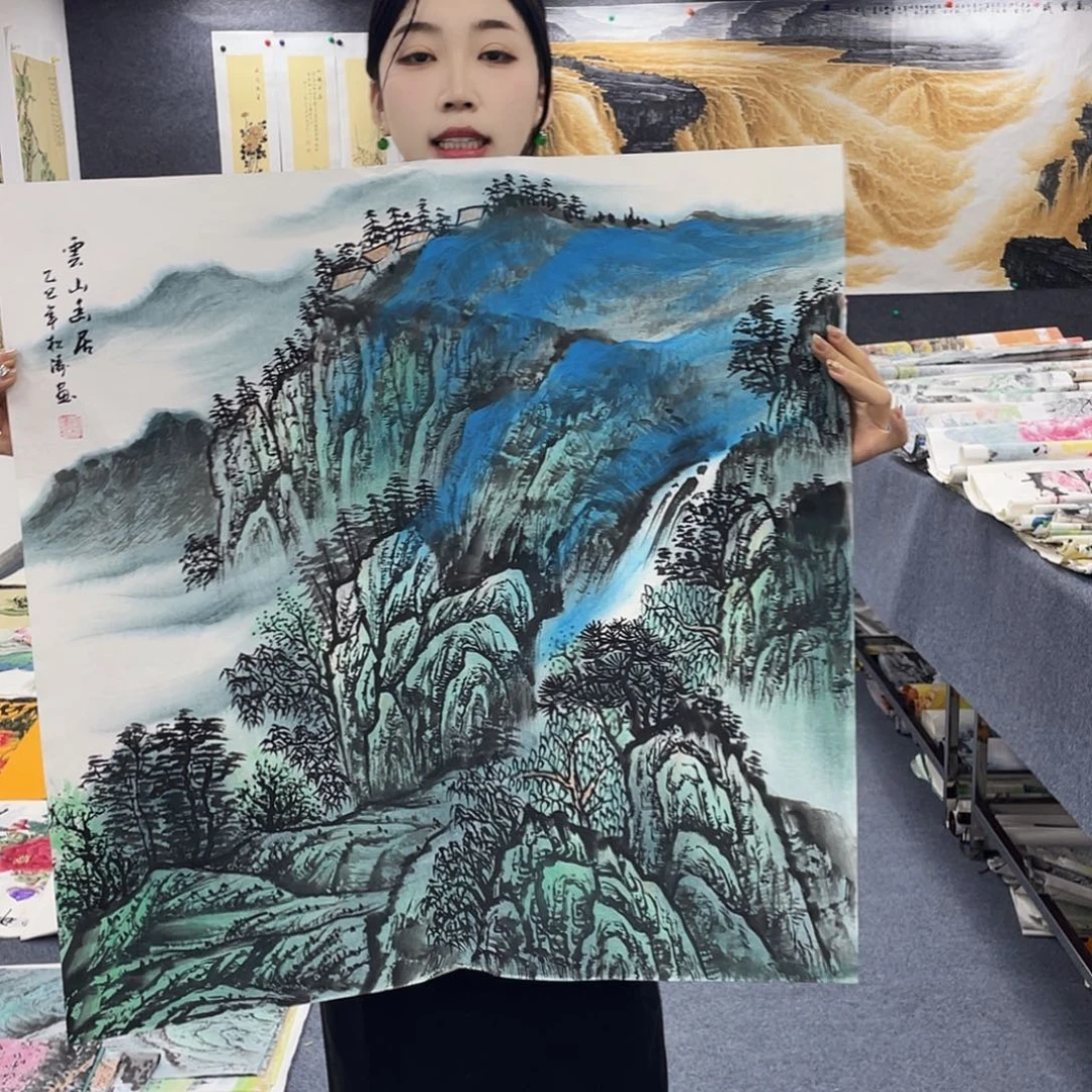 国国画作品小姐姐放漏…