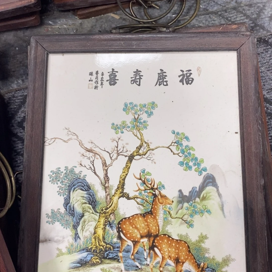 瓷片37*28厘米景德镇瓷板画柴窑烧制