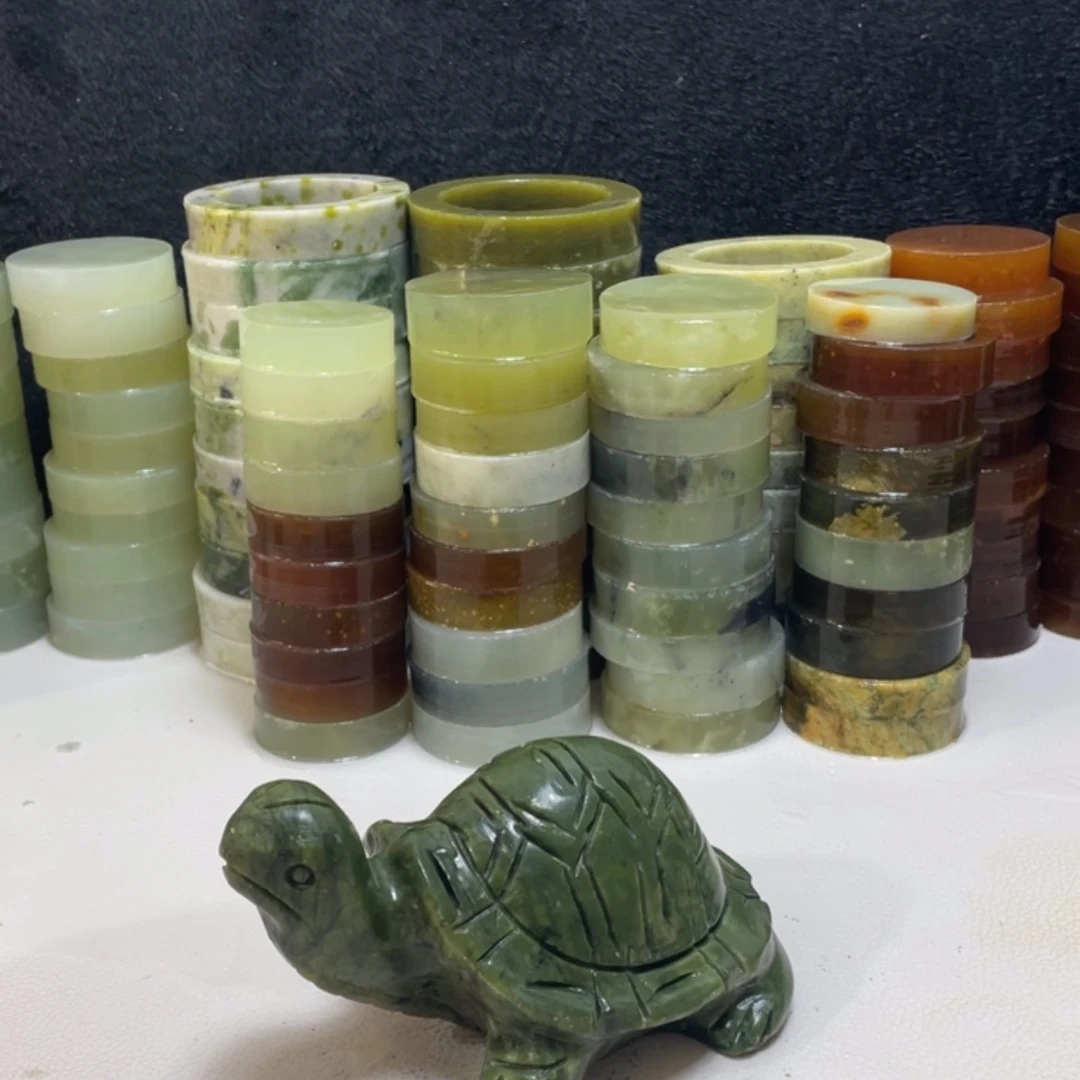 【闪购商品】蛇纹石玉珠宝半成品未镶嵌