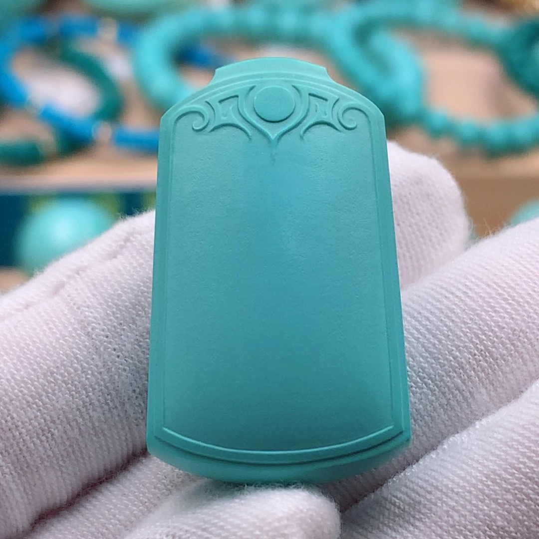 绿松石珠宝奇石未镶嵌无事牌