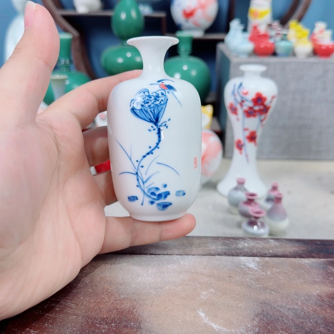 陶瓷手工小花器摆件