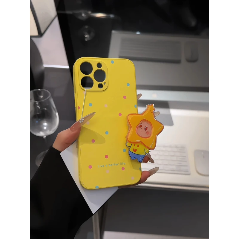 彩色波点适用苹果16pro手机壳15promax创意华为p70皮纹荣耀小米15