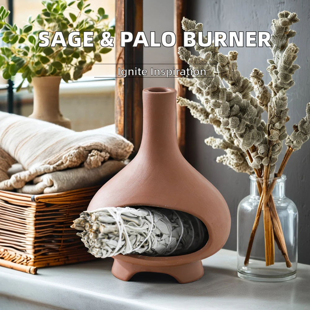 圣木鼠尾草托盘陶瓷香薰炉底座托盘