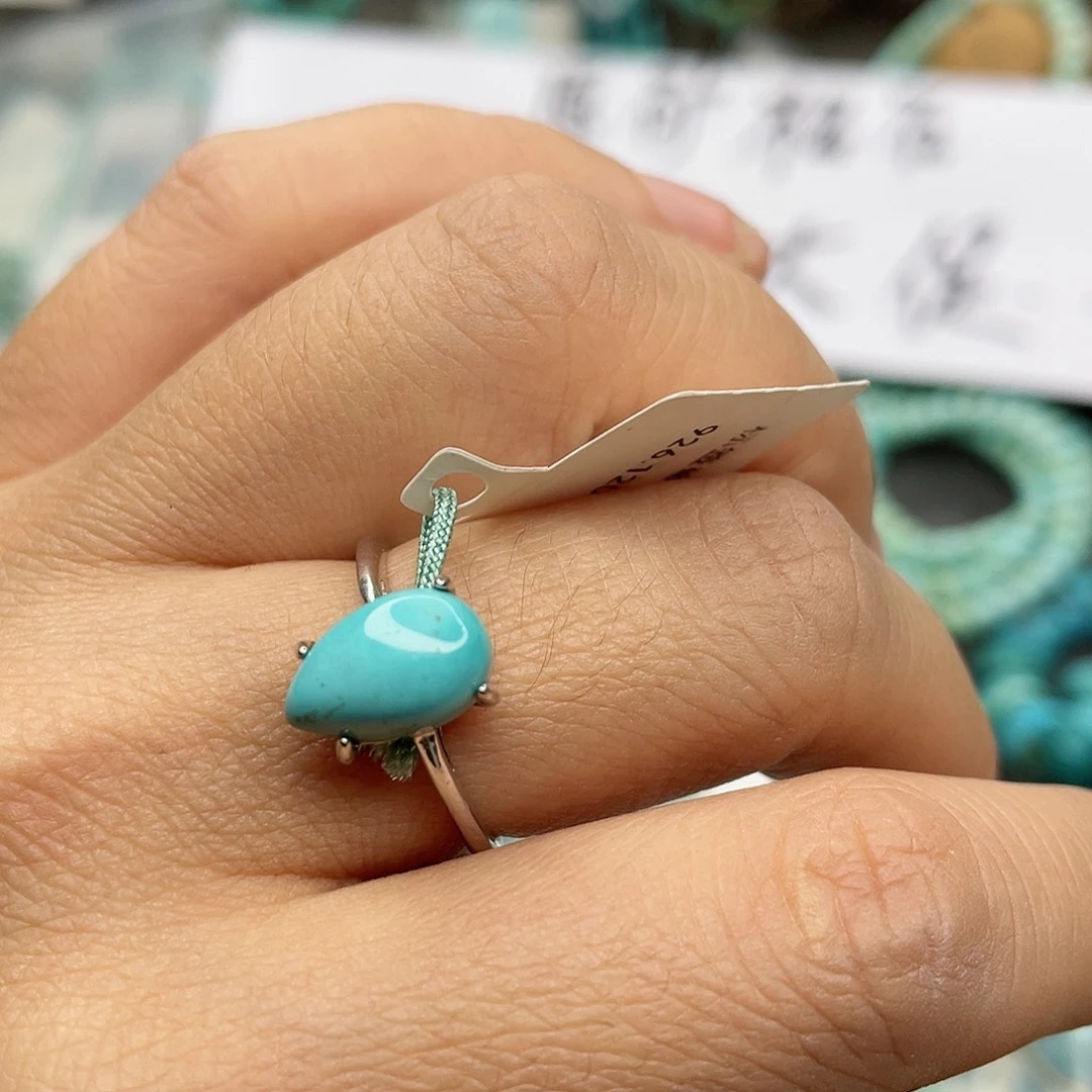 绿松石珠宝奇石银S925镶嵌