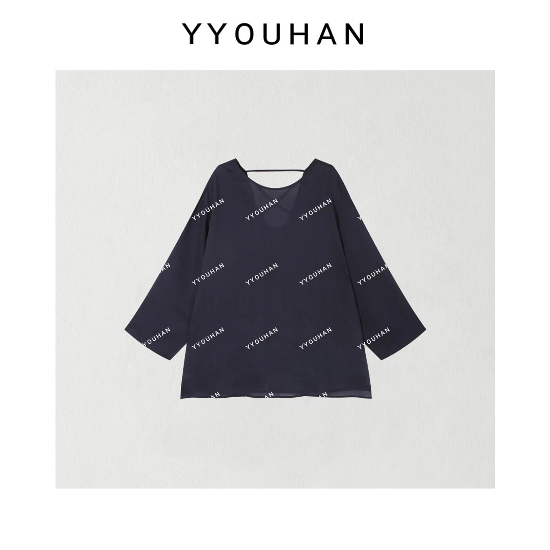 YYOUHAN 2025夏款小众设计极简风休闲显瘦百搭苎麻上衣 2504C2331