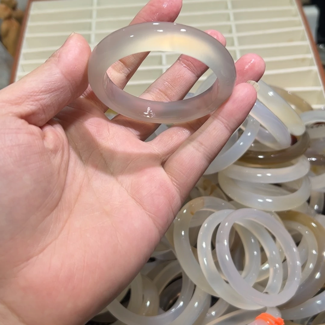 玛瑙/玉髓未镶嵌手镯5455圈有包容14