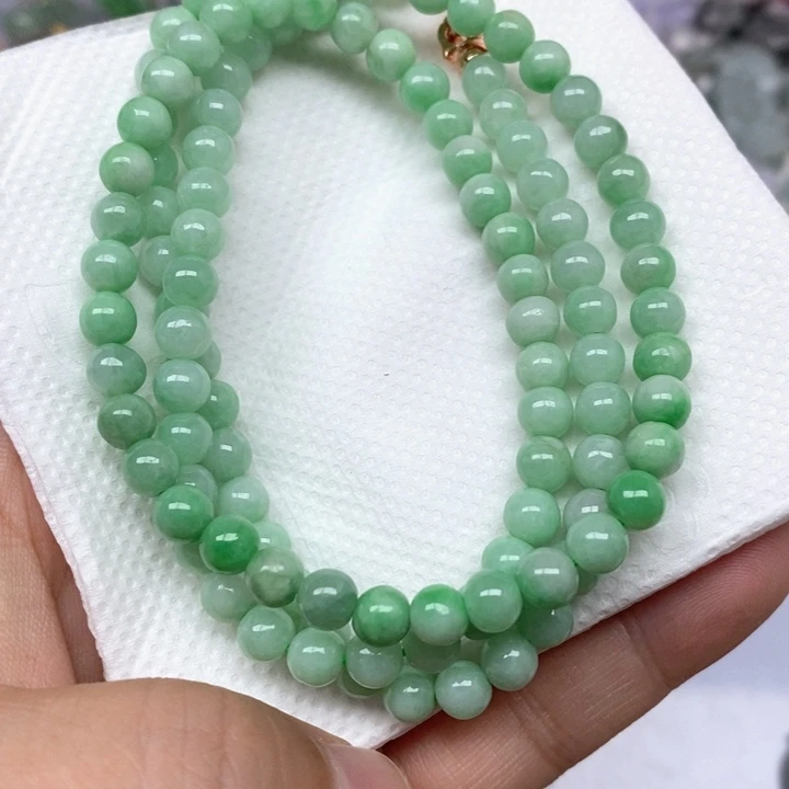 G***U颈饰未镶嵌翡翠天然缅甸翡翠