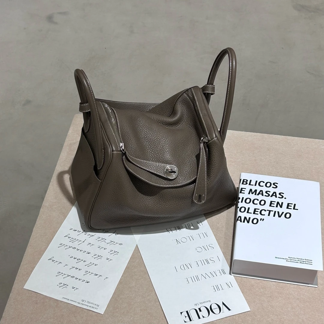 99新 Hermes/爱马仕 X刻 16年 lindy30 大象灰 银扣 tc皮