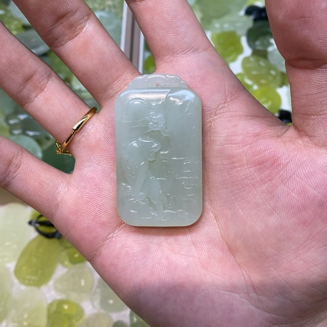 岫玉未镶嵌吊坠(不含链)两单包邮